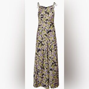 Vero Moda Black and Purple Floral Maxi Dress